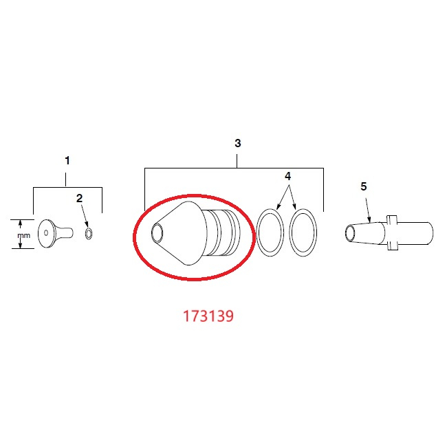 173139 Vantage Short Conical Nozzle