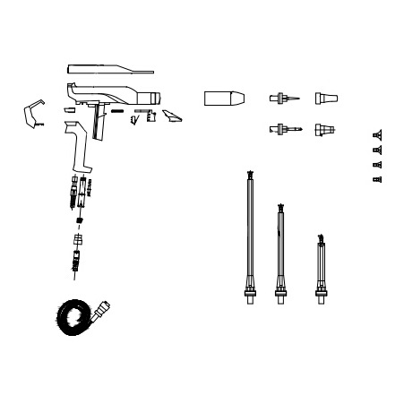GA03 Powder Coating Gun Parts