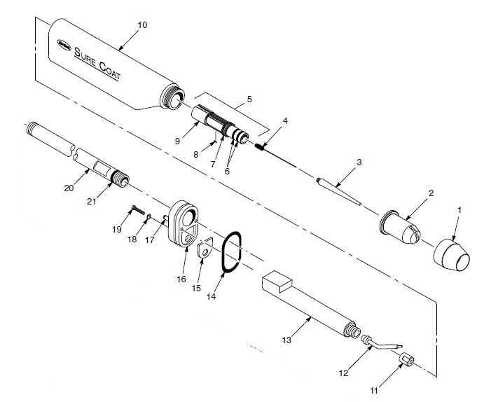 sure coat automatic spray gun parts