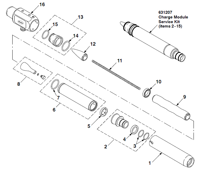 tribomatic spray gun parts
